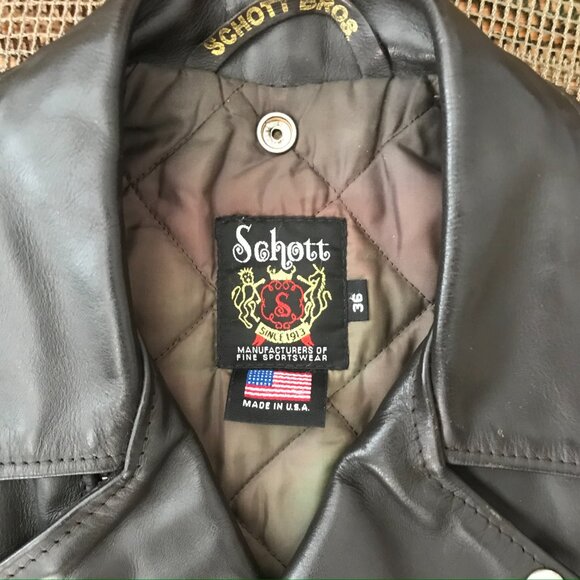 Schott 613 / 7007 One Star Cowhide Double Riders Jacket - Picture 4 of 14